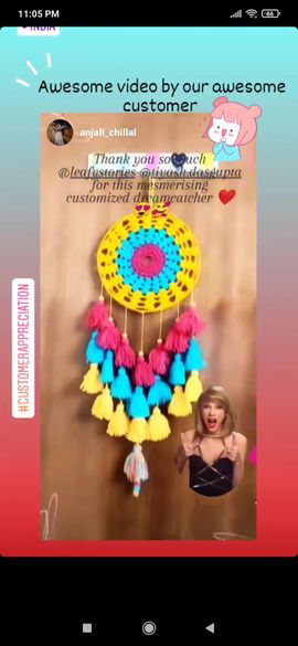 Thank You so much LeafyStories for this mesmerising customised dreamcatcher